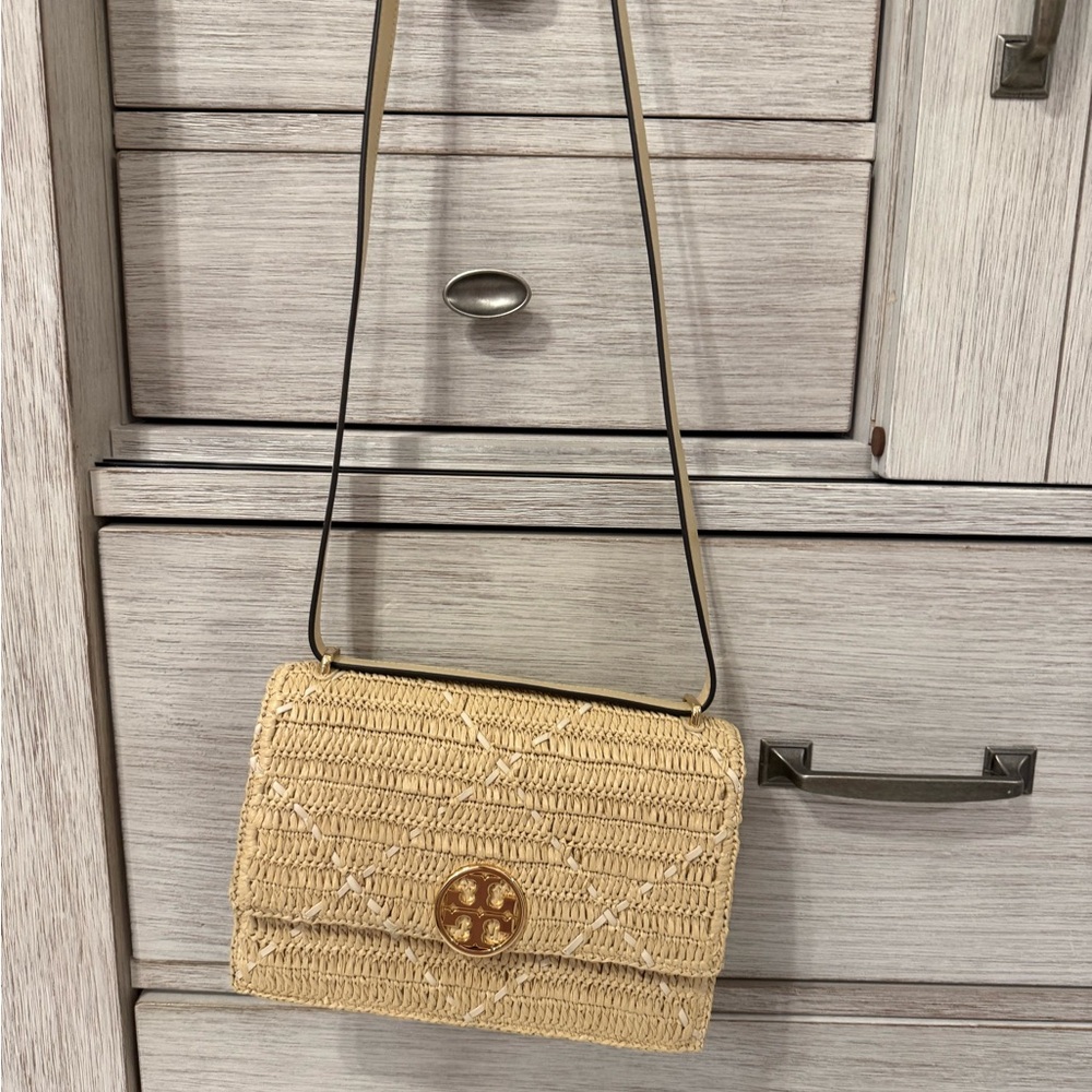 Tory Burch Tan Woven Crossbody Bag